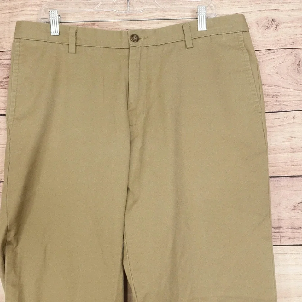 Dockers Pants Mens 36x32 Beige Straight Fit Chino Flat Front Pockets Casual